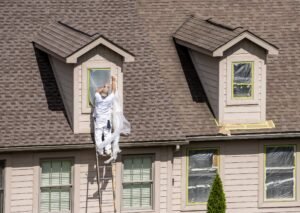 Exterior painter on a job.